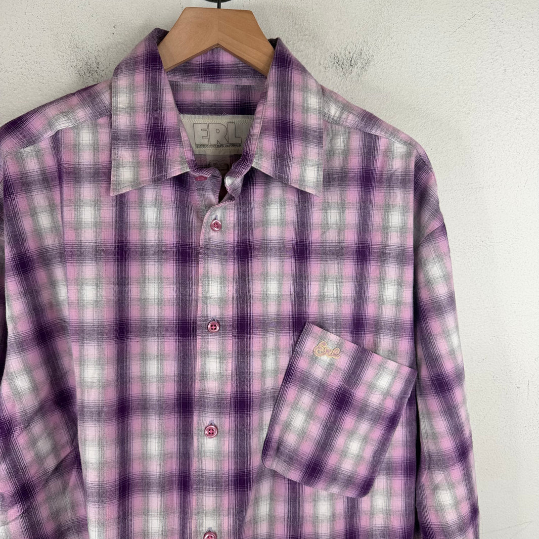 ERL Pink Flannel Shirt