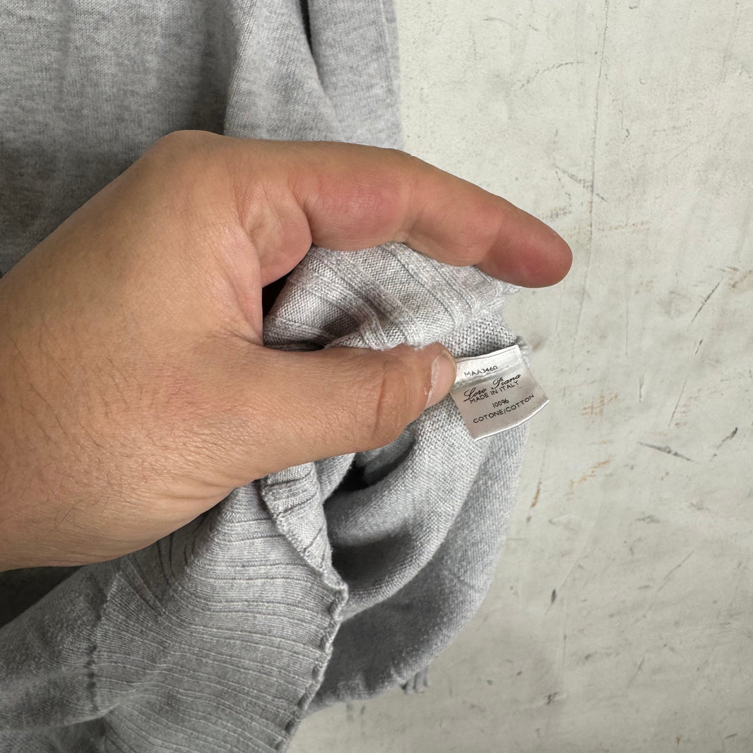 Loro Piana Ribbed Half Buttoned Light Sweater