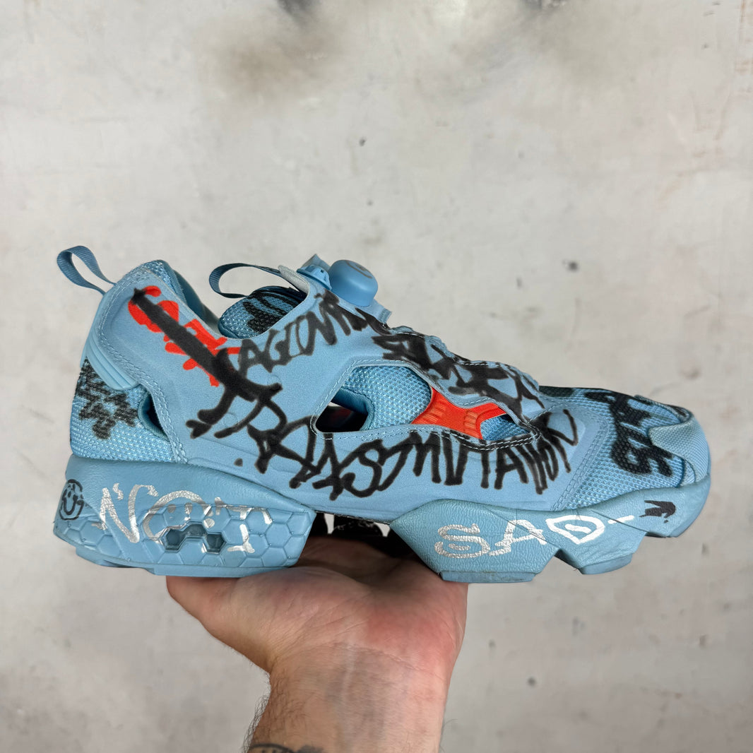 Vetements x Reebok Blue Grafitti Pumps