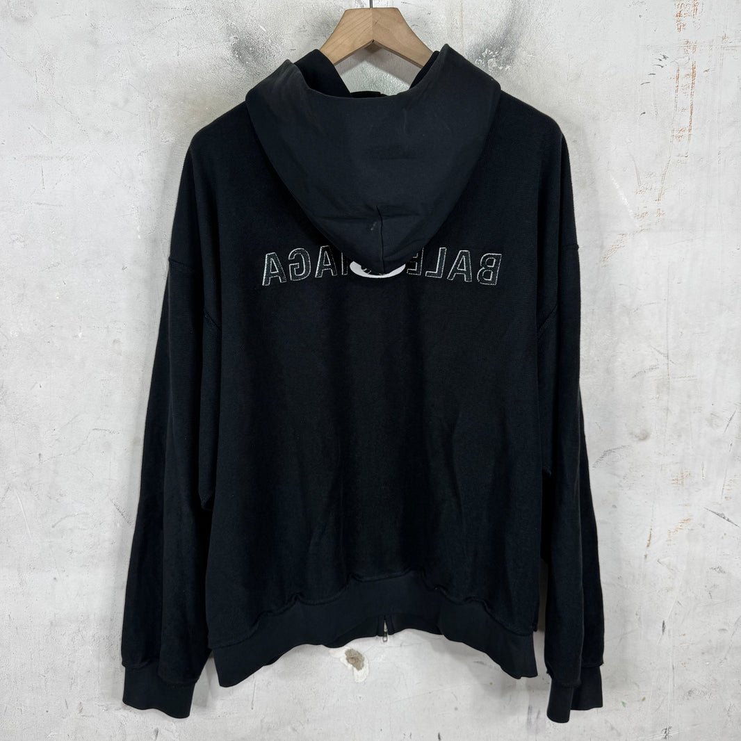 Balenciaga Inside Out Zip Hoodie