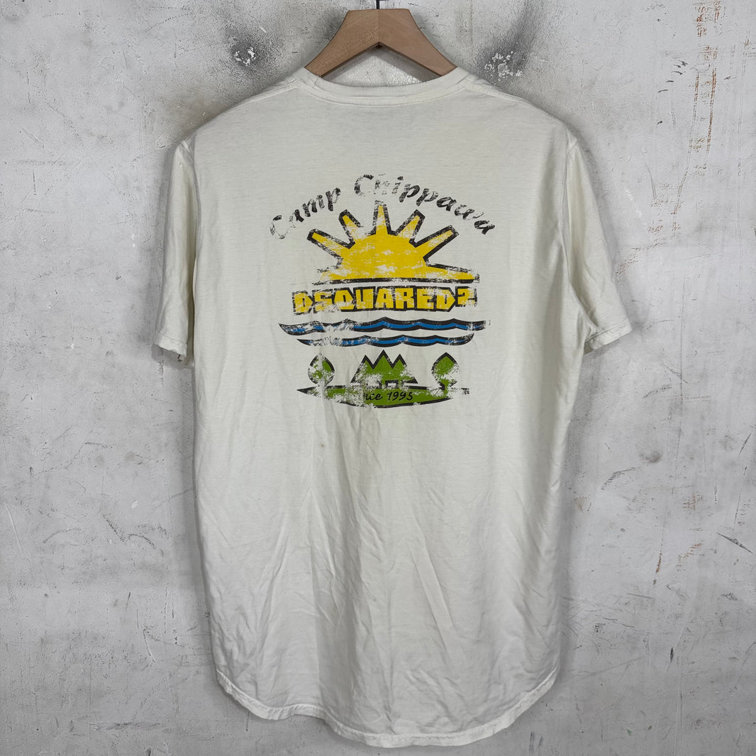 Dsquared Sunset Faded Graphic Pocket T-Shirt
