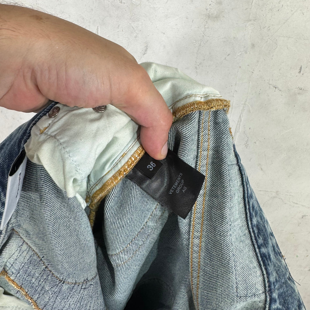Vetements Backwards Wide Leg Jeans