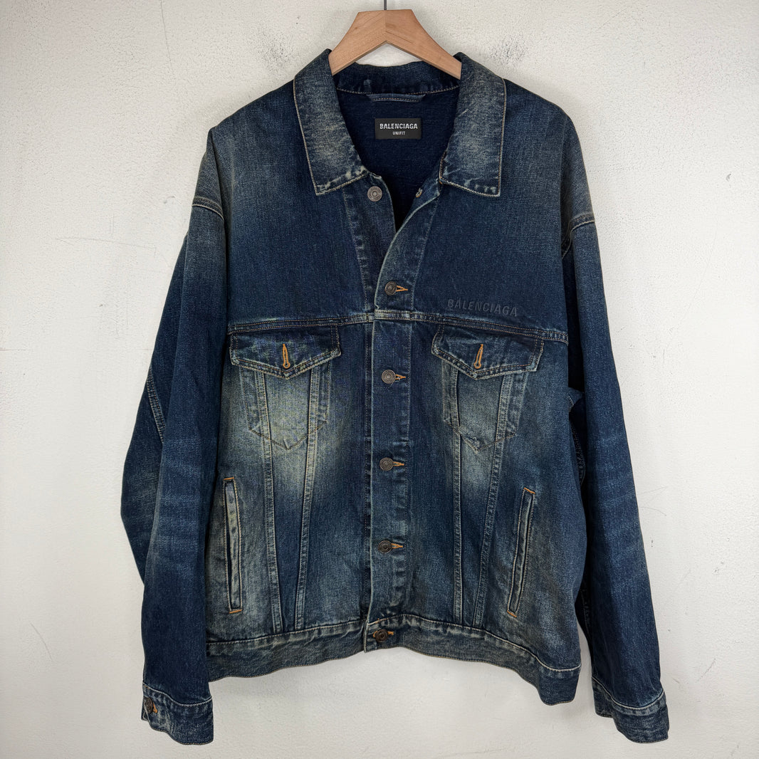 Balenciaga Dark Washed Denim Jacket