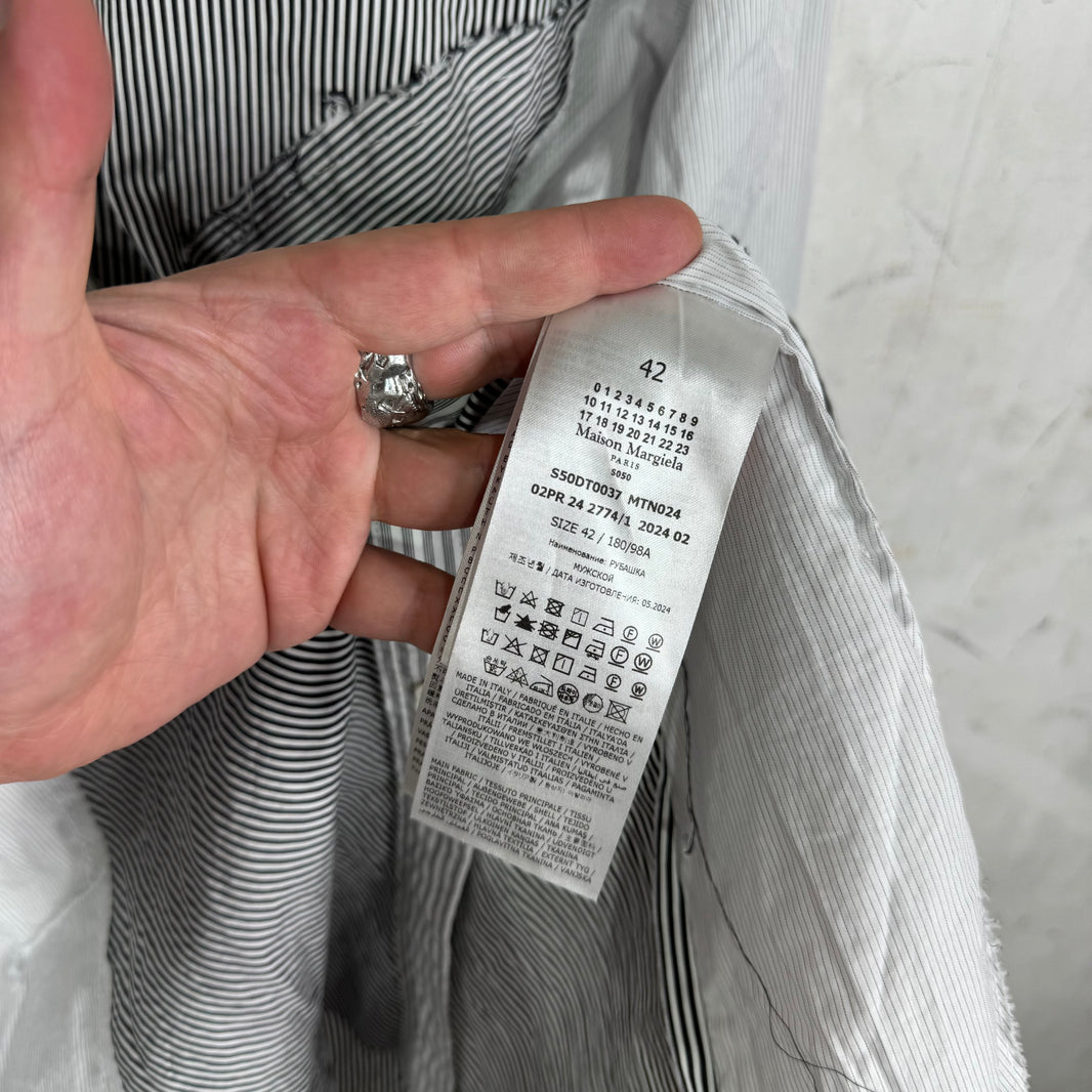 Margiela Striped Panelled LS Button Up