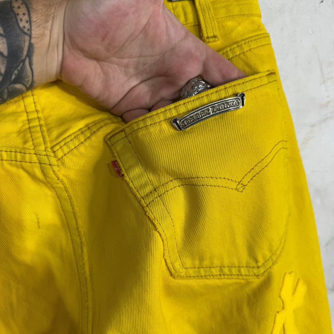 Chrome Hearts x Levis Yellow Patch Jeans