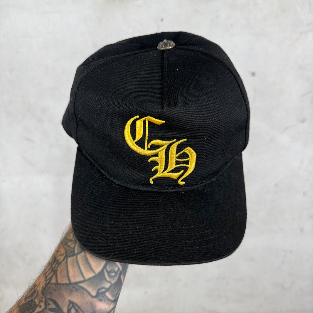 Chrome Hearts Black Yellow CH Baseball Hat