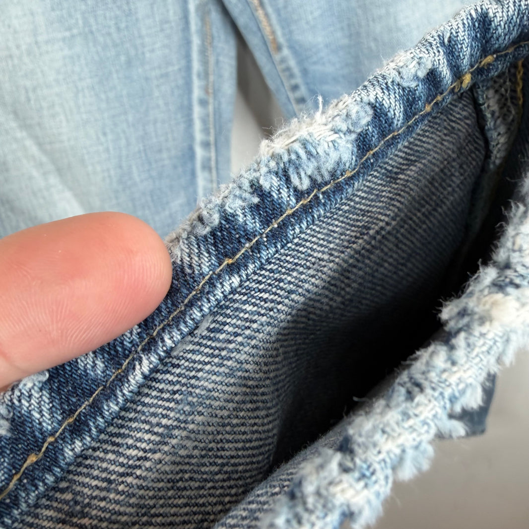 Saint Laurent Light Washed Repaired D02 Jeans