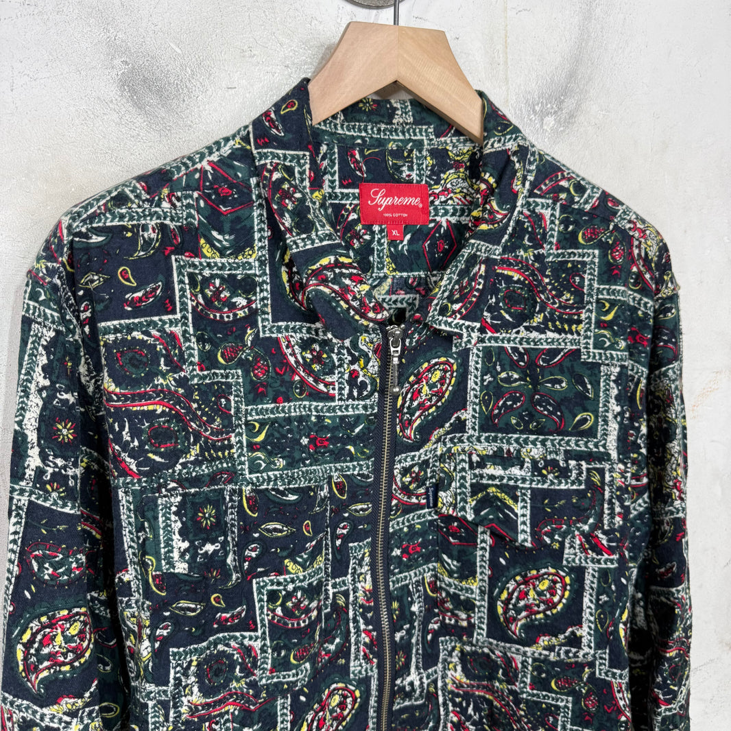 Supreme Paisley Zip Overshirt