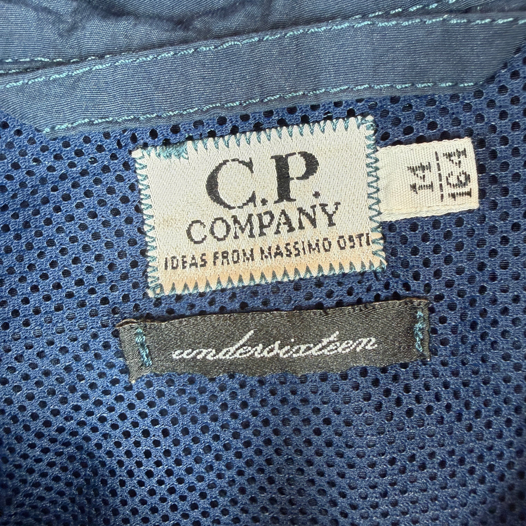 CP Company Navy Polyamide Zip Up Jacket
