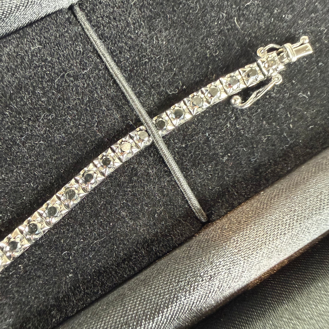 XIVKarats 18K Black Diamond Tennis Bracelet