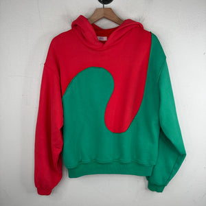 ERL Red/Green Swirl Hoodie
