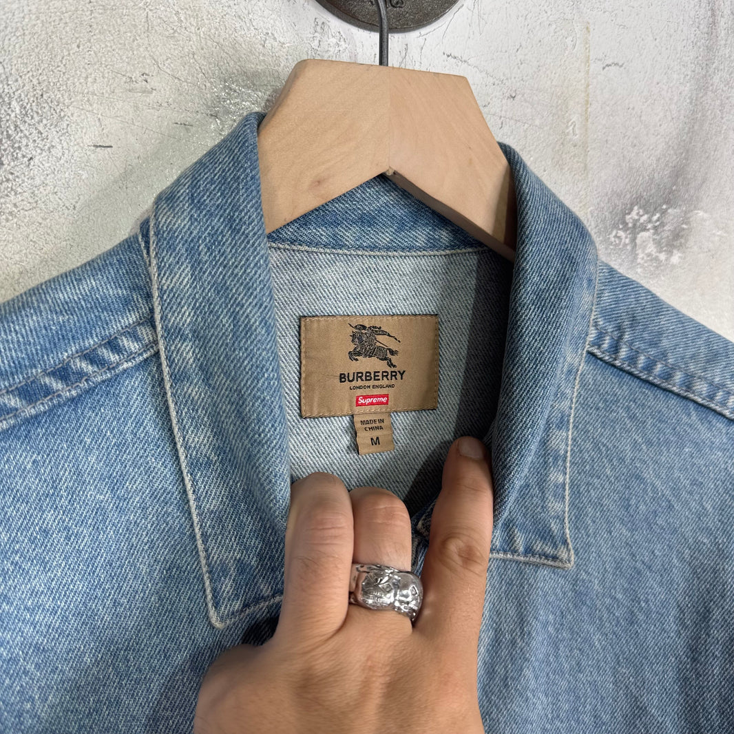 Supreme x Burberry Denim Trucker Jacket