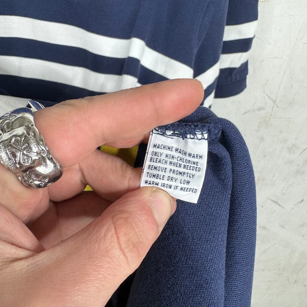 Ralph Lauren Striped Navy/White/Yellow Polo