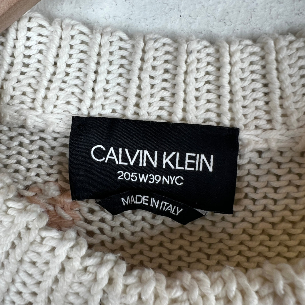 Calvin Klein 205W39NYC White Knit Sweater