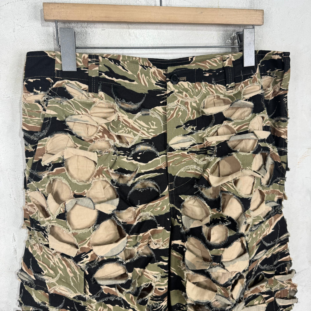 Vetements Laser Cut Camo Cargo Pants