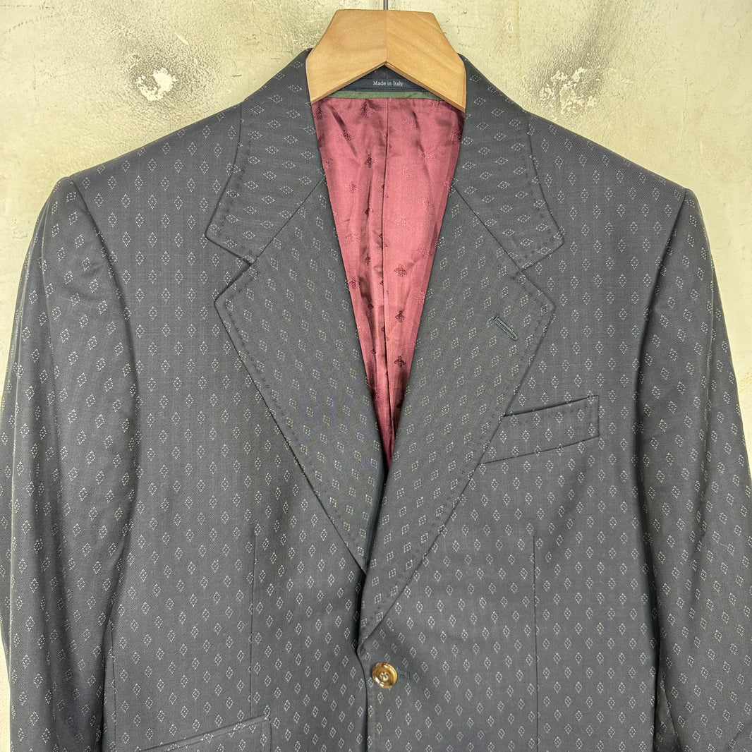 Gucci Diamond Weave Navy 2 Piece Suit Set