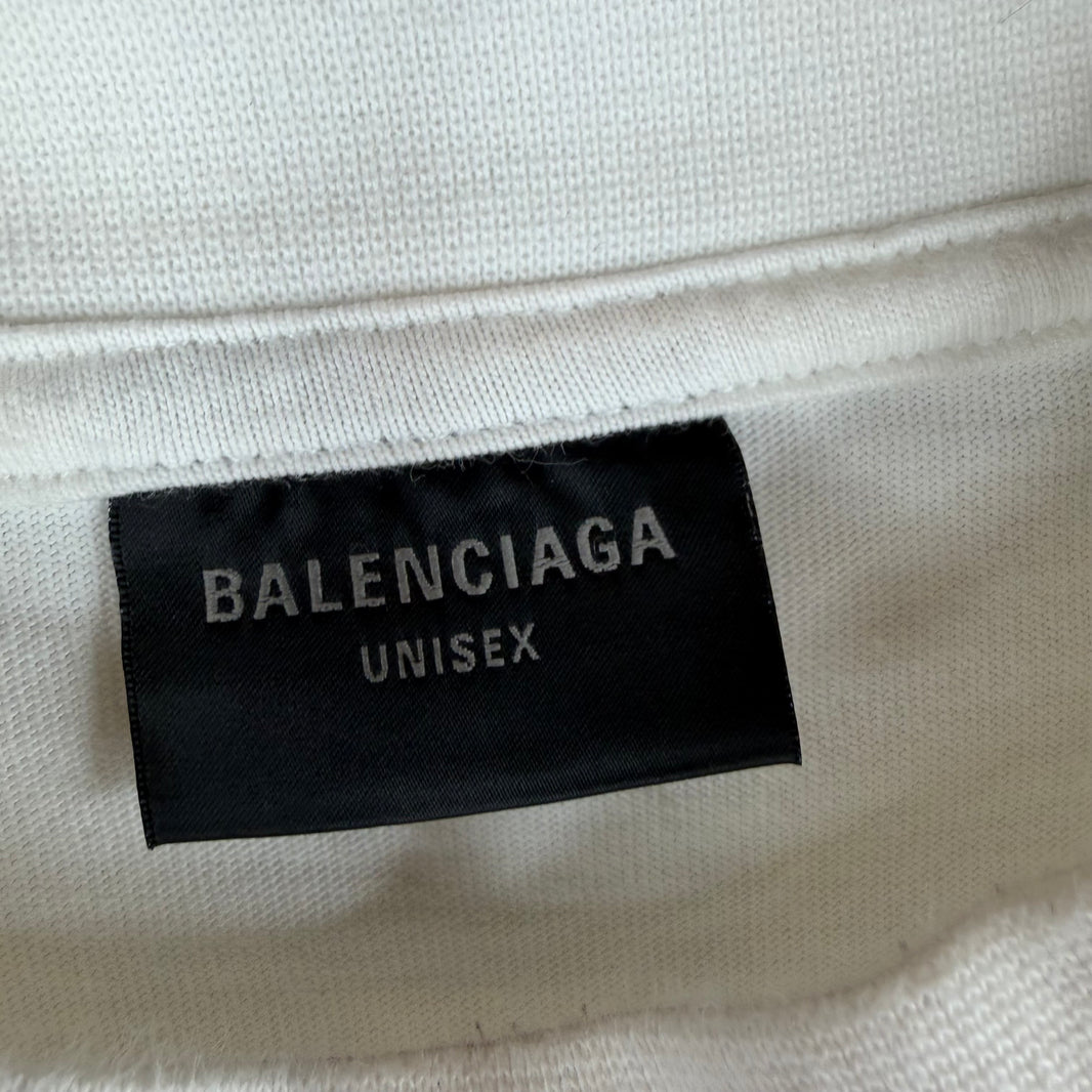 Balenciaga White Basketball Jersey T-Shirt