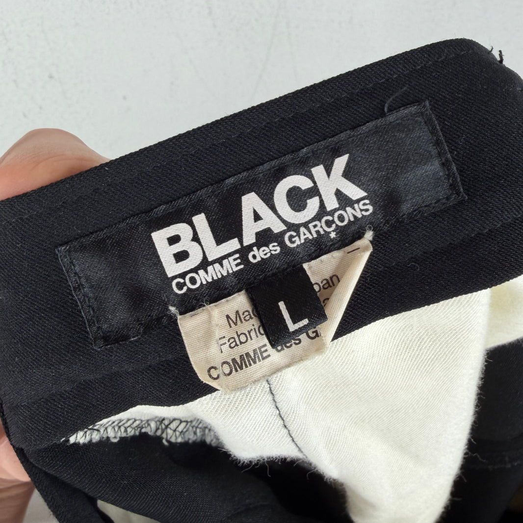 CDG BLACK Velour Striped Trousers