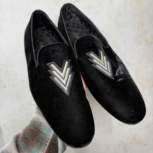 Louis Vuitton Aftershow Velvet Slippers