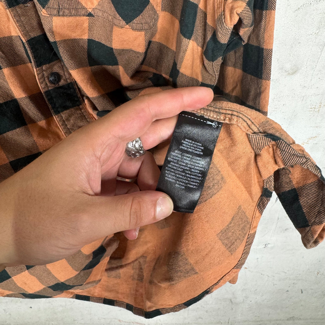 RRL Orange/Black Flannel Shirt