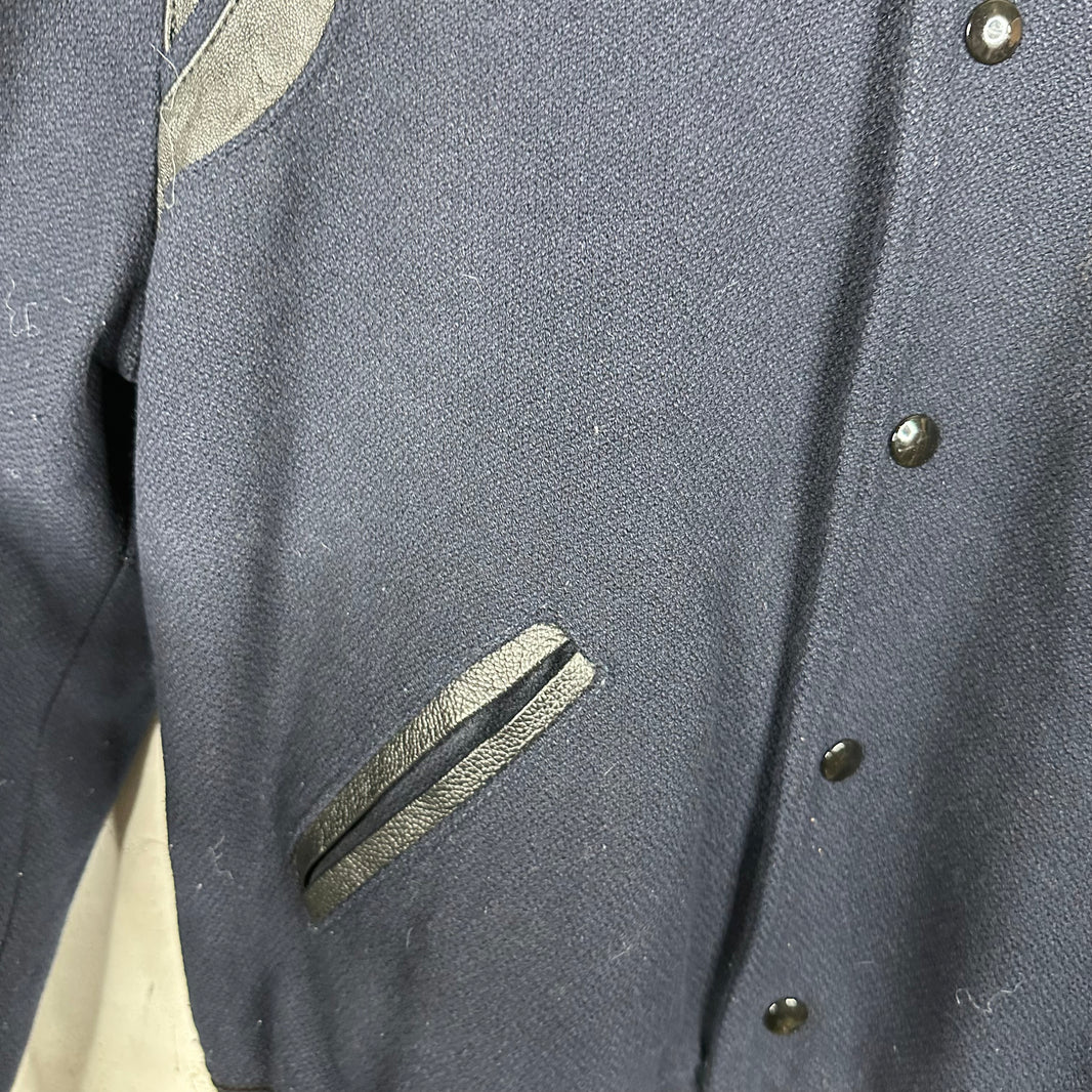 Saint Laurent Navy Thick Teddy Jacket