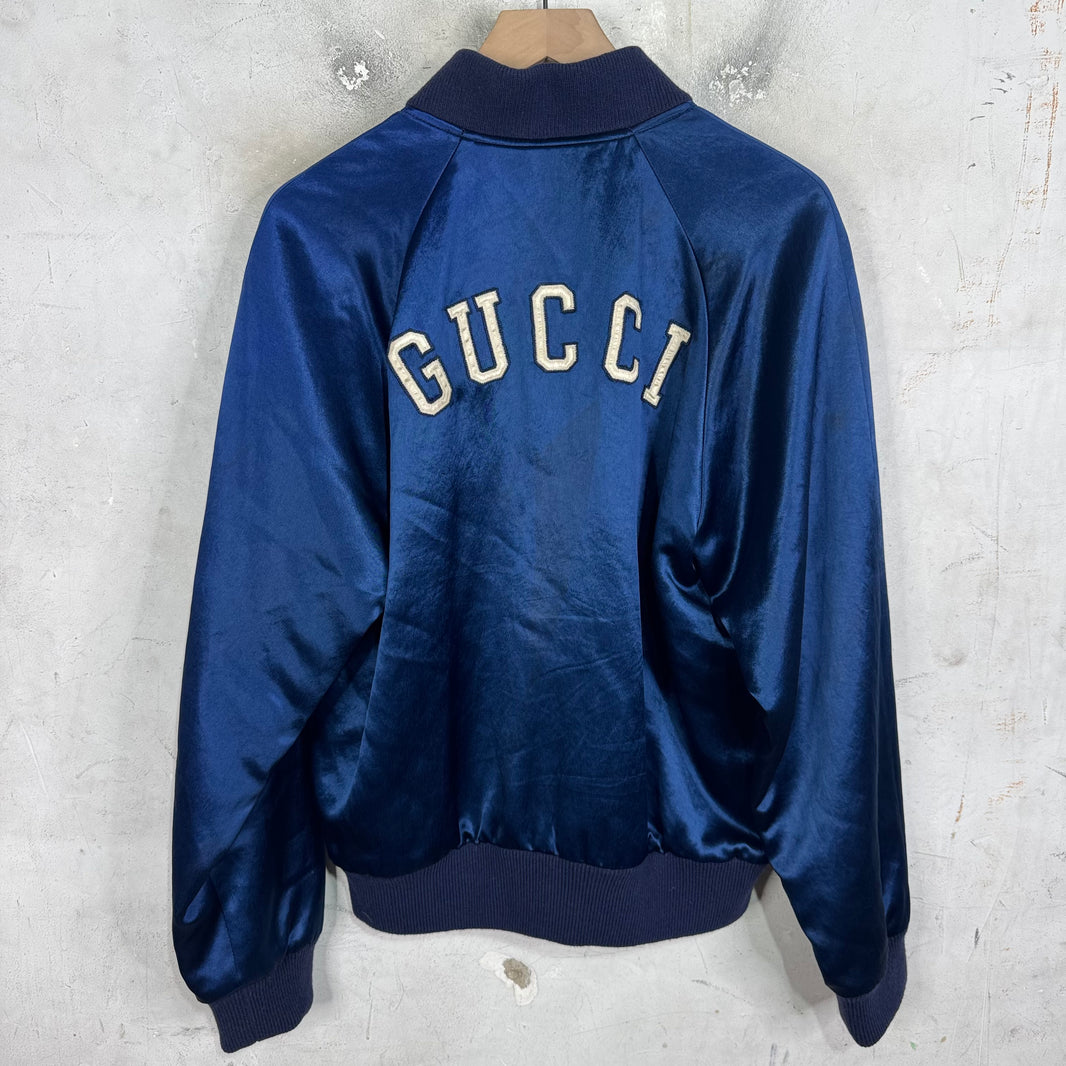 Gucci NY Satin Bomber Jacket