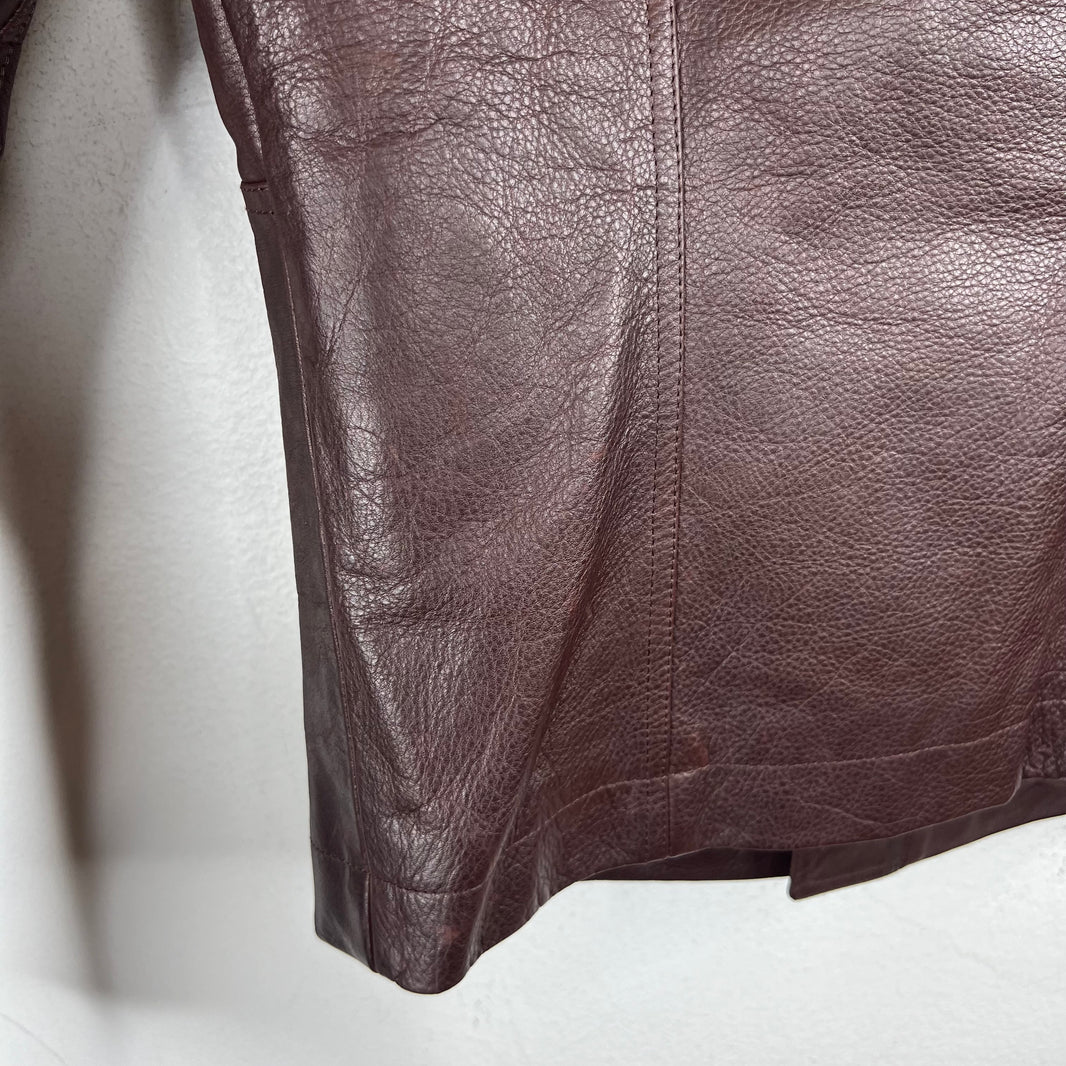 Rick Owens Raisin Leather Molino Jacket