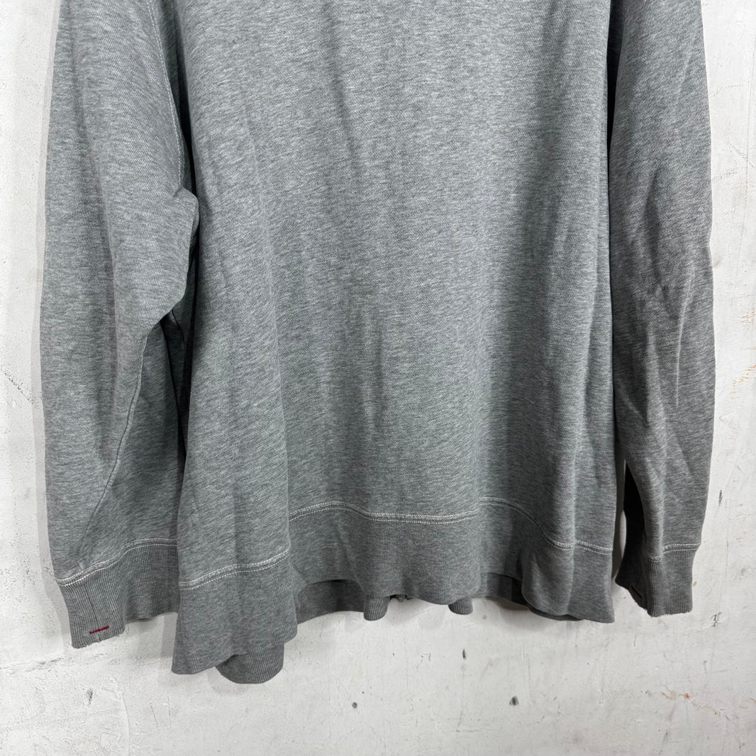 Ralph Lauren Grey Chenille RL Patch Zip Hoodie