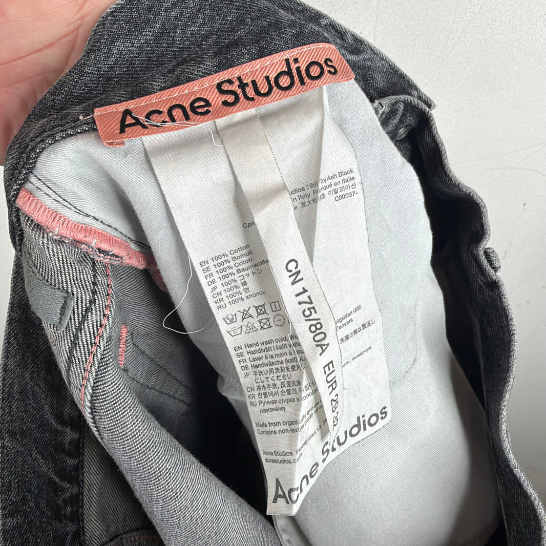 Acne Studios Ash Black 1991 Toj Jeans