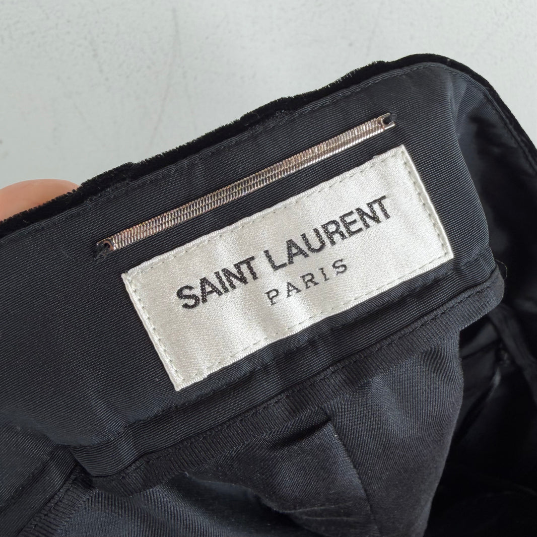 Saint Laurent Velvet Straight Leg Pants