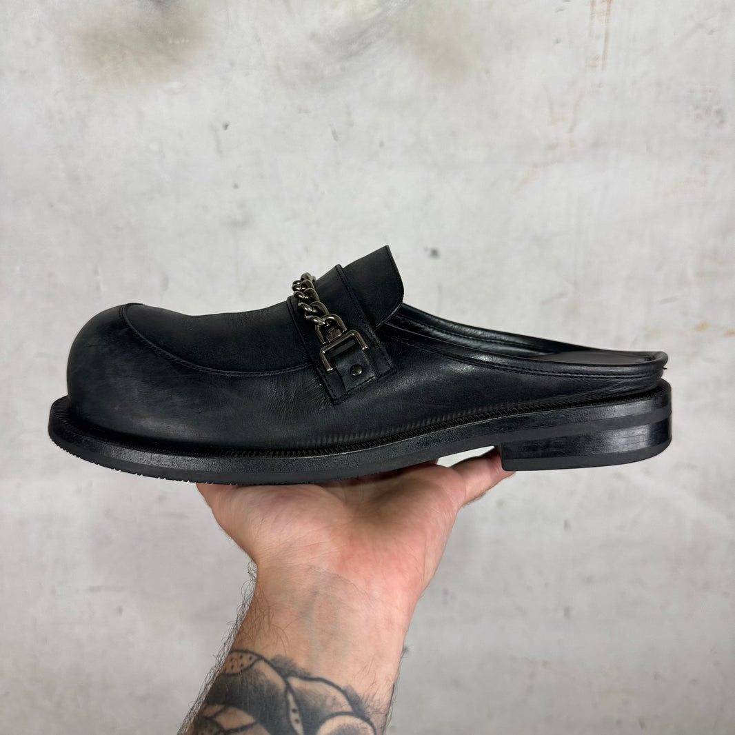Martine Rose Bulb Toe Chain Loafer Mules