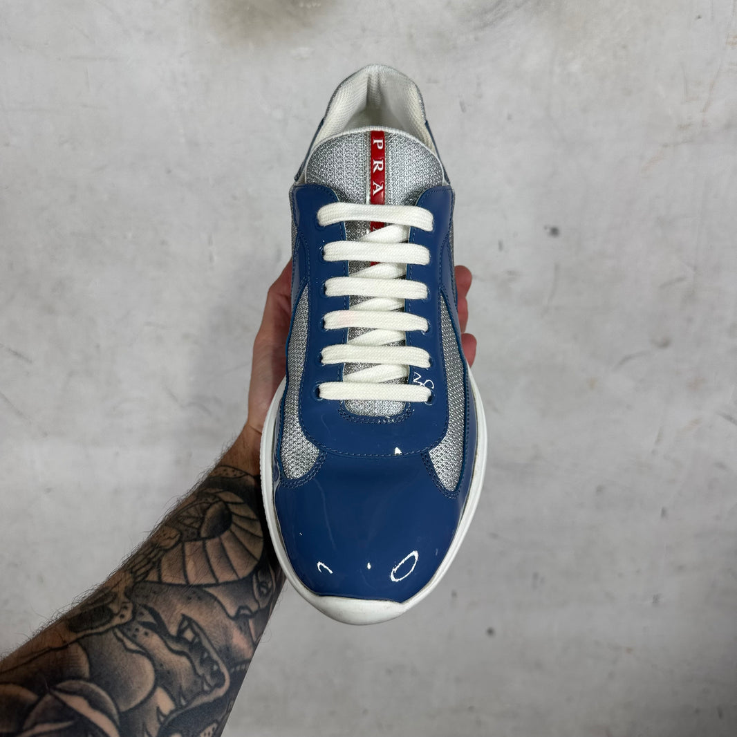 Prada Slate Blue Patent America Cups