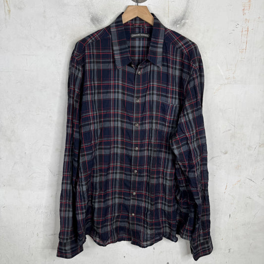 Chrome Hearts Thin Plaid Fleur Flannel