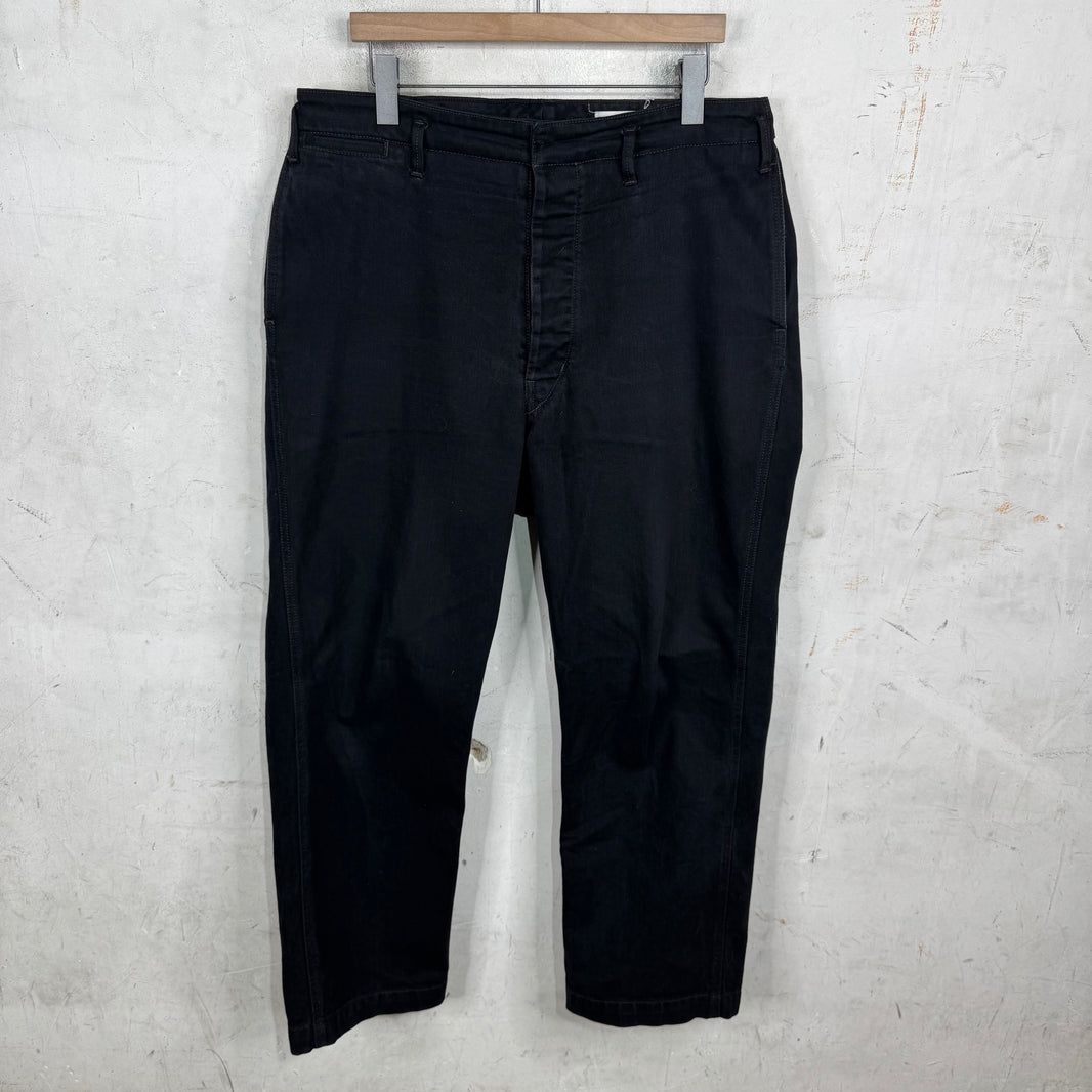 Lemaire Wide Leg Black Jeans