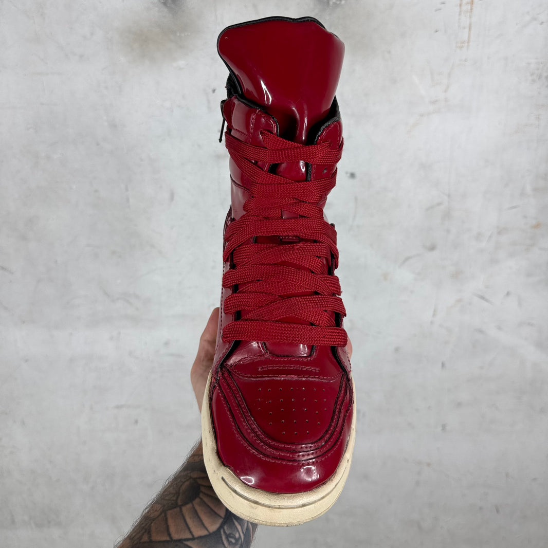 Diet Butcher High Patent Leather Basketball Sneakers