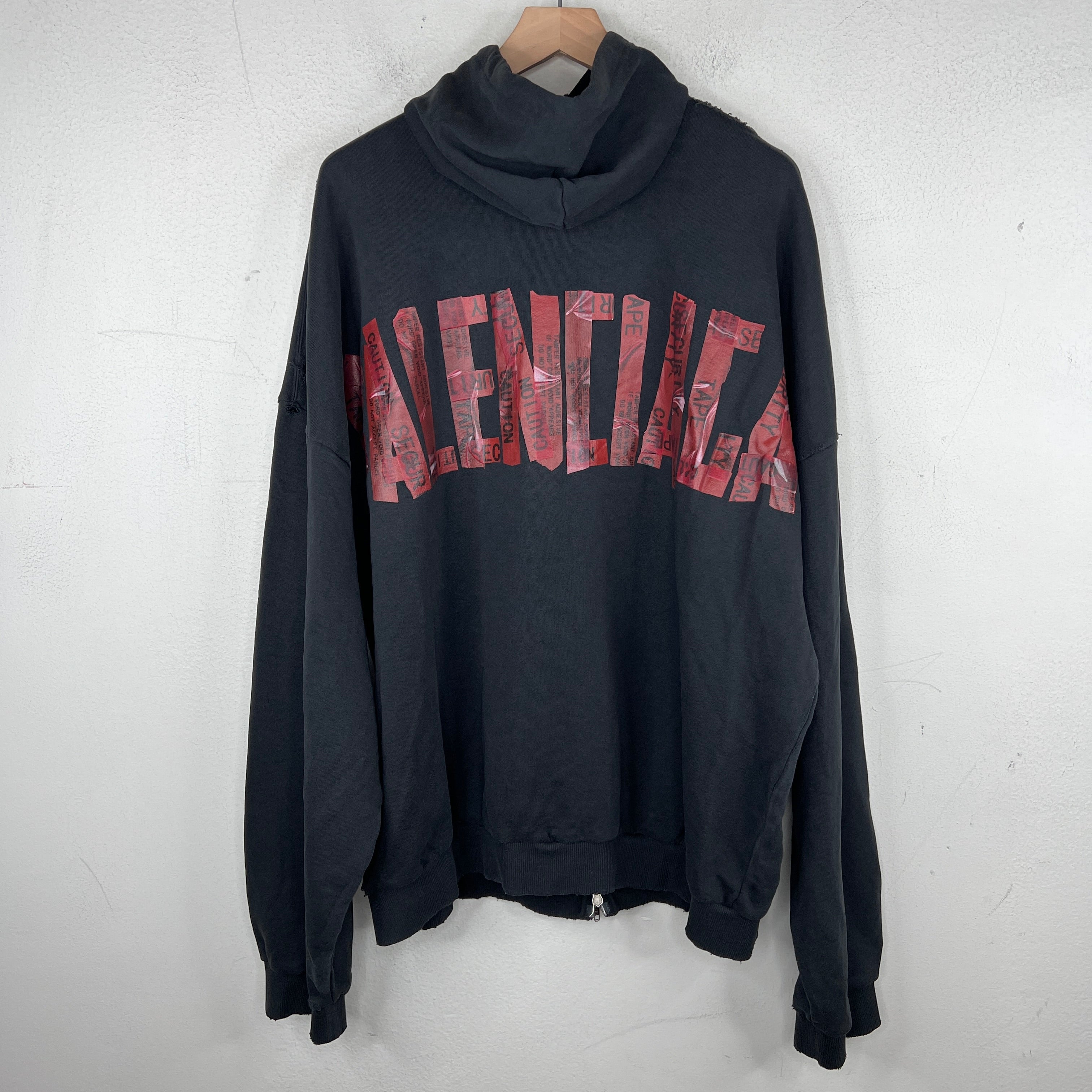 Balenciaga Red Tape Zip Hoodie – www.Lukes.store