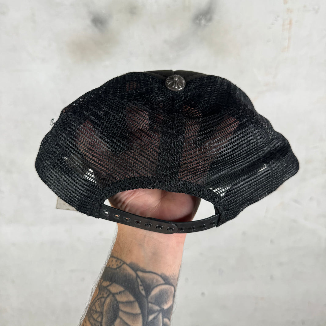 Chrome Hearts Smoked Distressed Trucker Hat