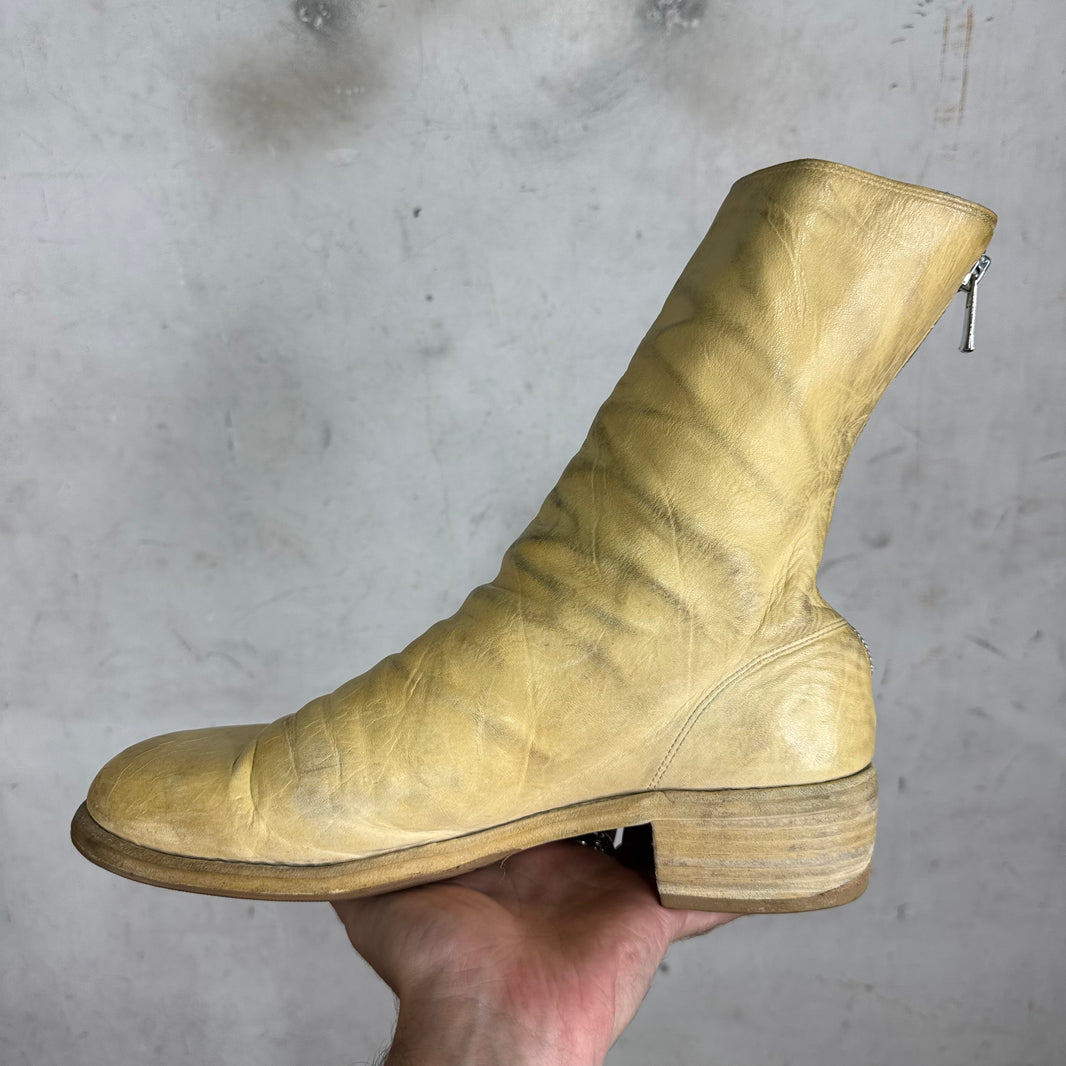 Guidi Yellow 788 Back Zip Boots