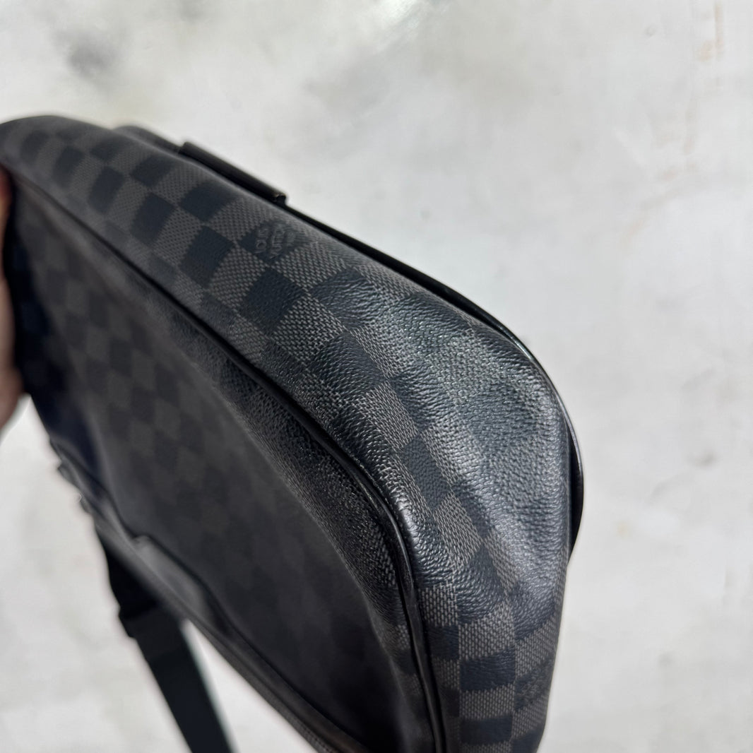 Louis Vuitton Black Damier Daniel Messenger Bag