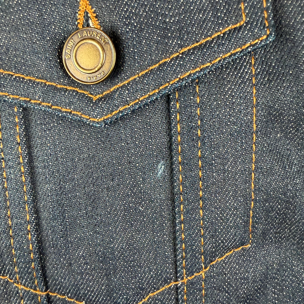 Saint Laurent Raw Denim Trucker Jacket