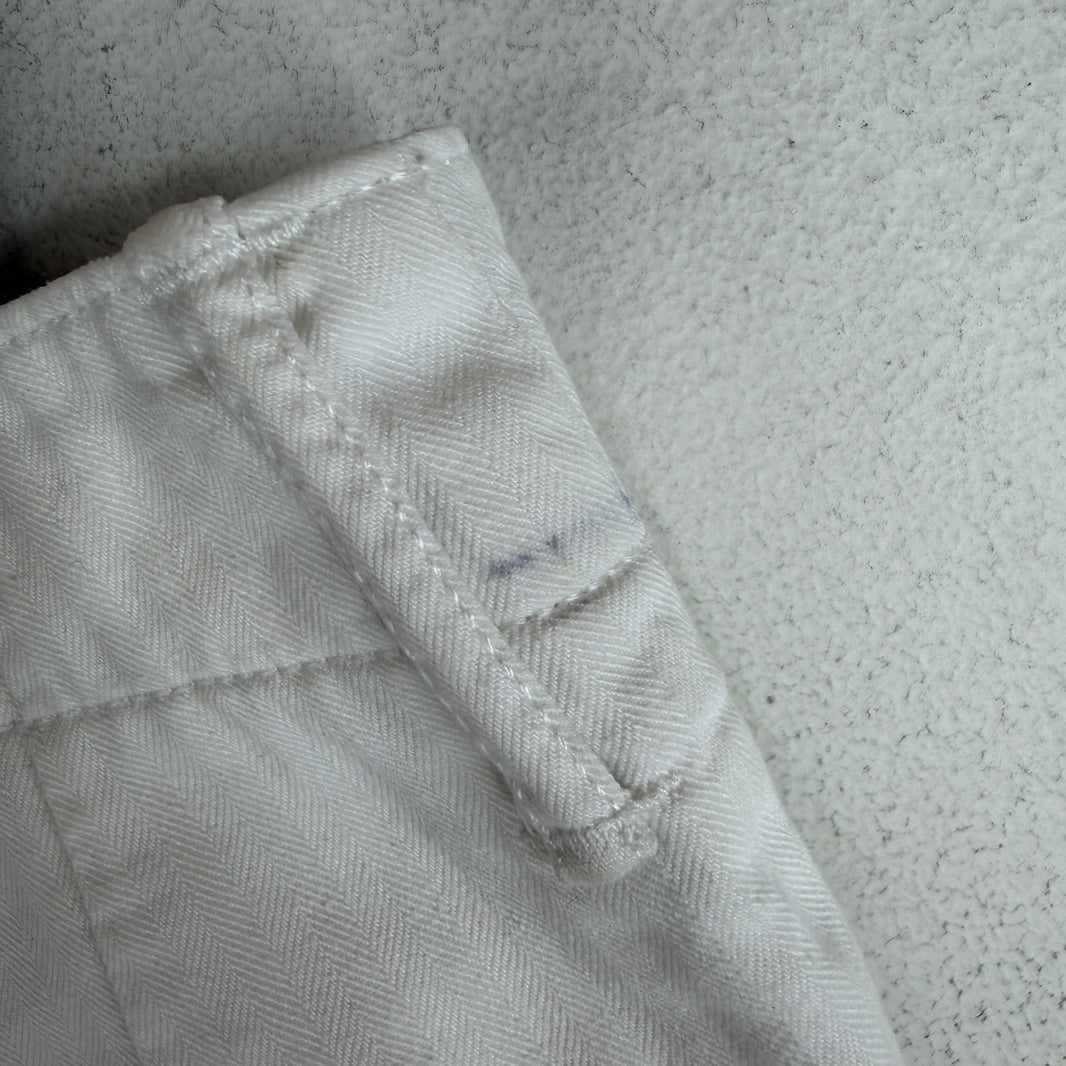 RRL White Herringbone Pants