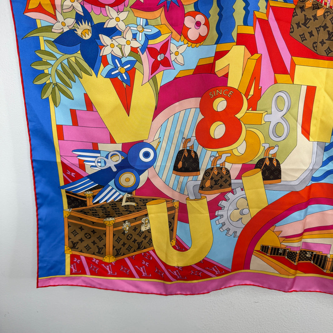 Louis Vuitton AOP Multicolor Silk Bandana