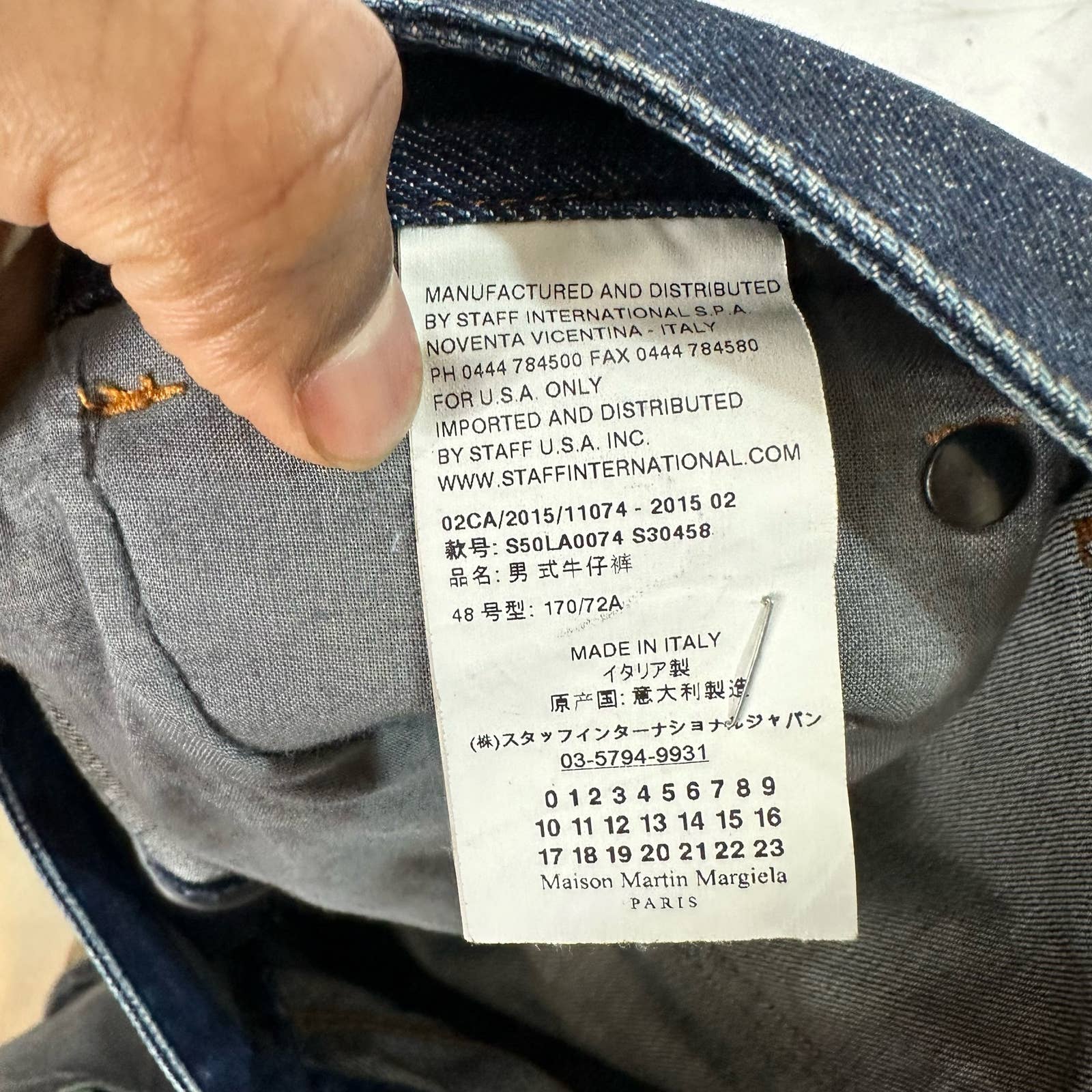 Margiela Slim Fit Navy Jeans