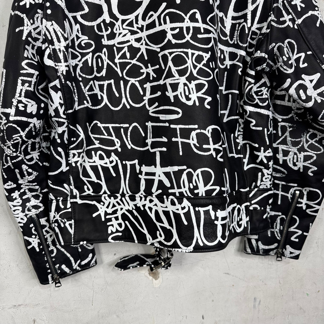 Supreme x CDG x Schott Scribble Perfecto Jacket