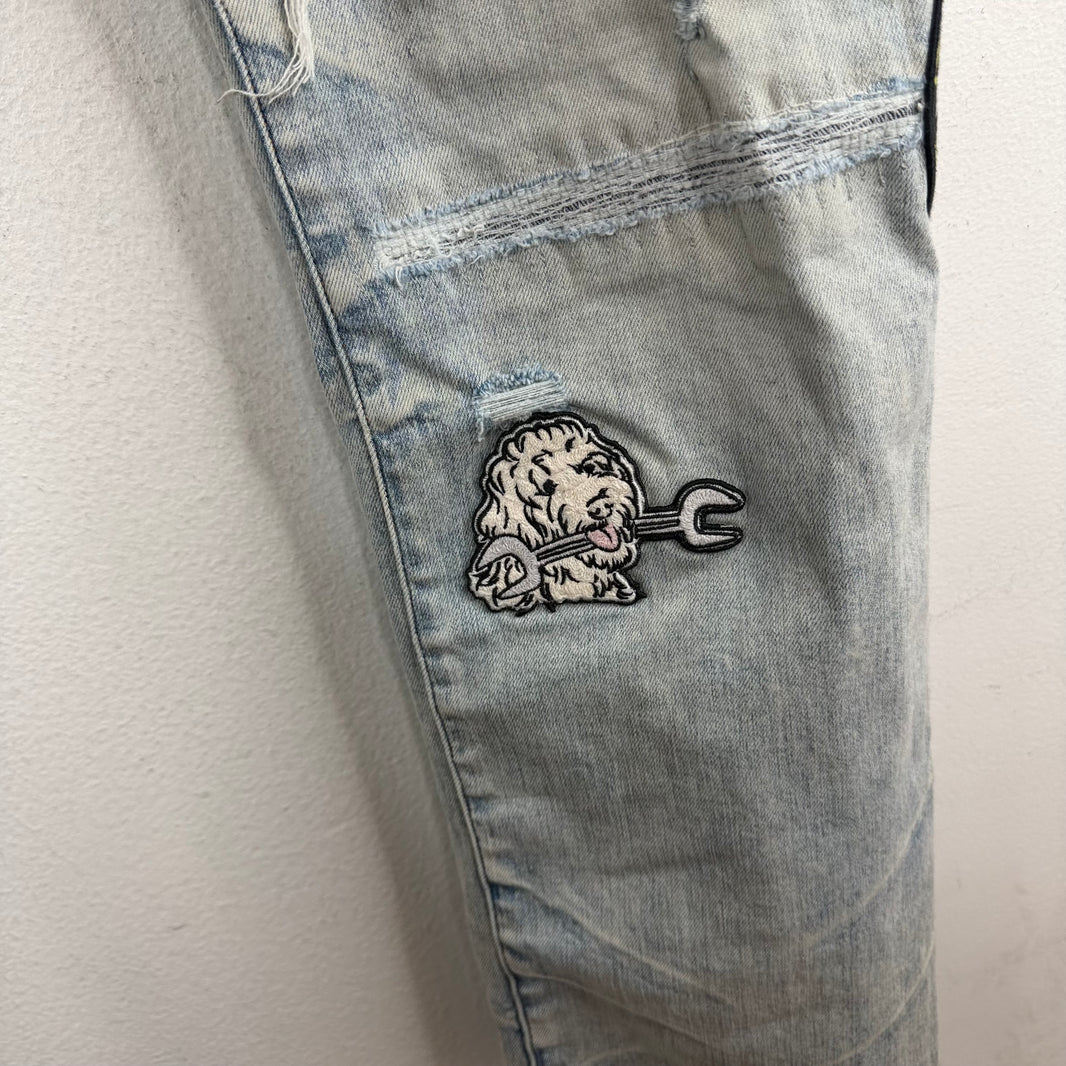 Amiri Patches Skinny Jeans