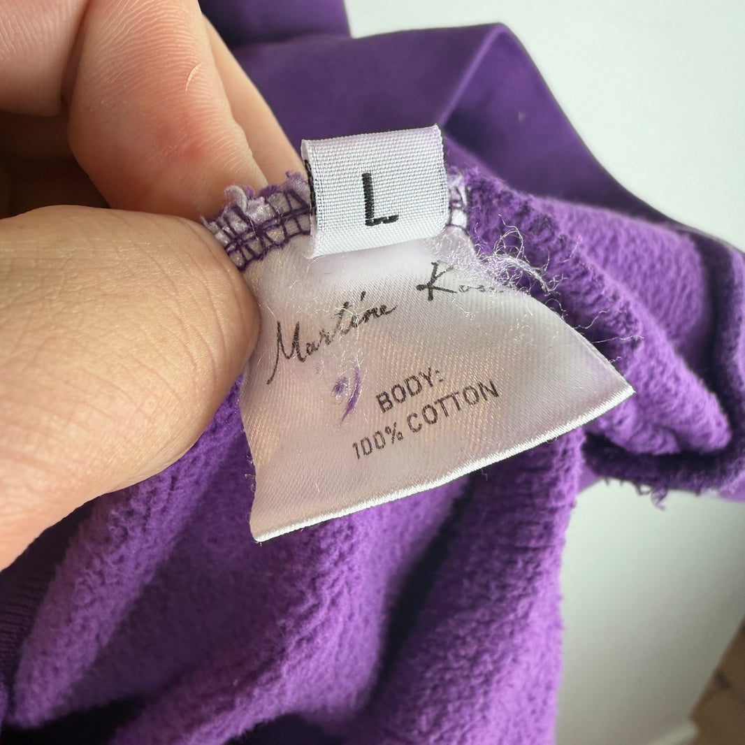 Martine Rose Purple Embroidered Back Logo Hoodie