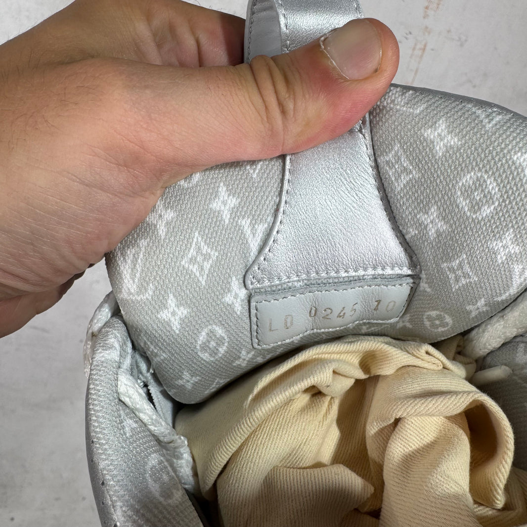Louis Vuitton Silver Metallic Skate Shoes