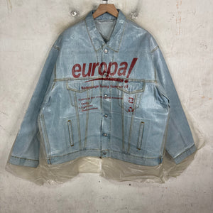 Balenciaga Europa Laminated Denim Jacket