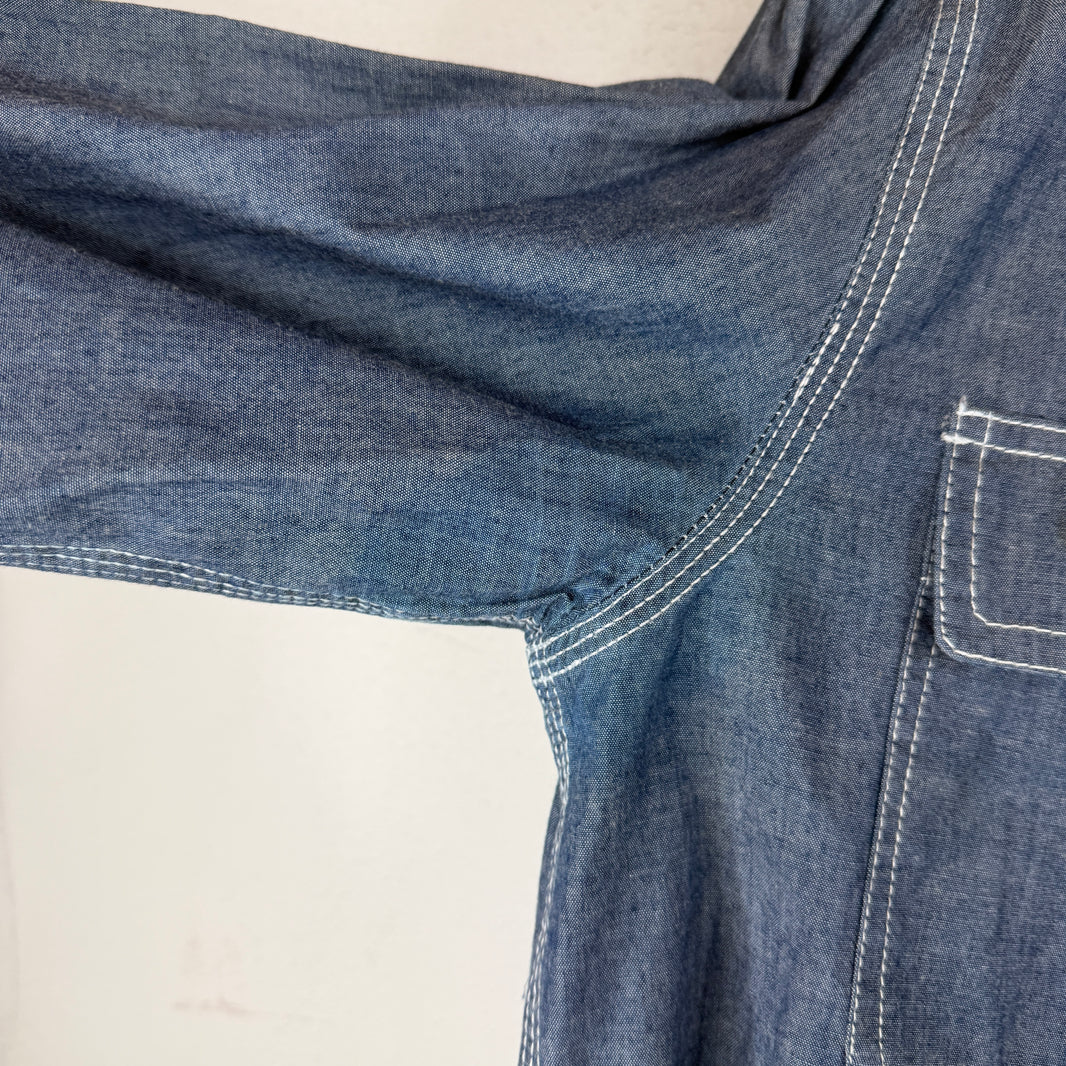 Stussy Dickies Blue Chainstitch Button Up Shirt