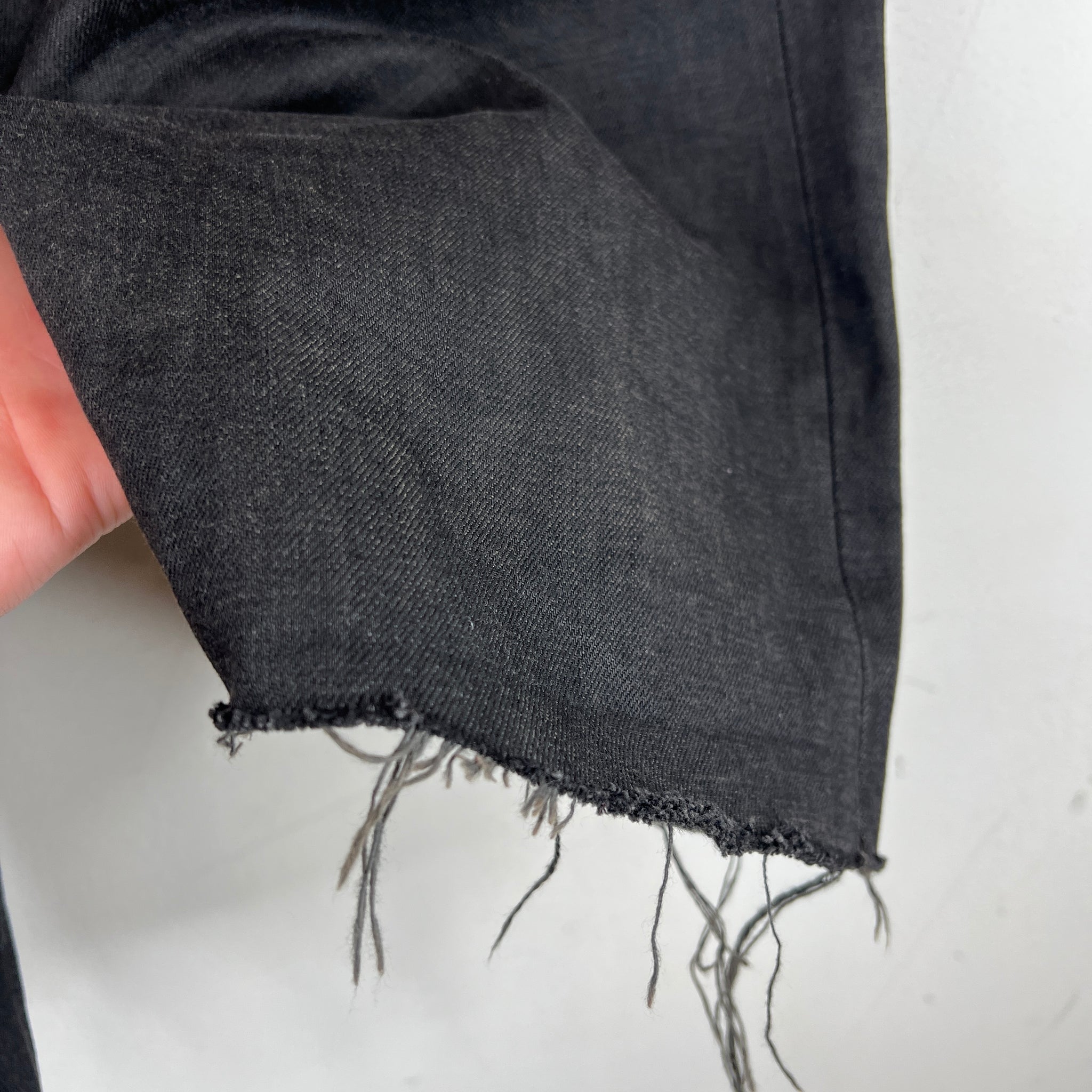 RRL Black Cropped Shorts